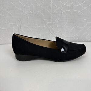 Abella Desiree Women’s Shoes Size 7.5 Black Wedge Slip-On Round Toe Loafers NEW